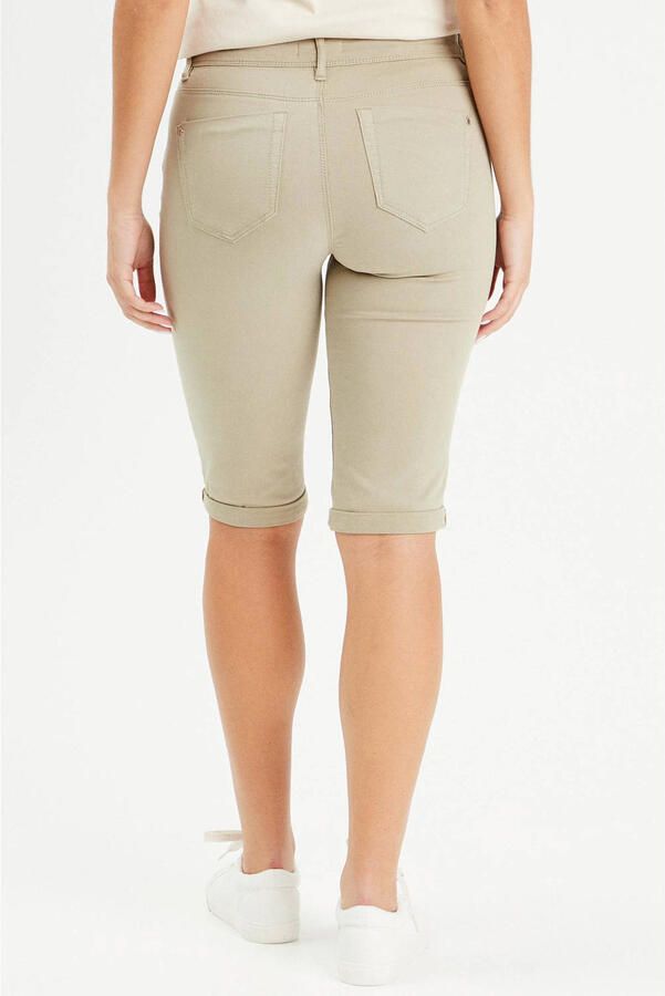 Cache slim fit denim short kaki - Foto 2