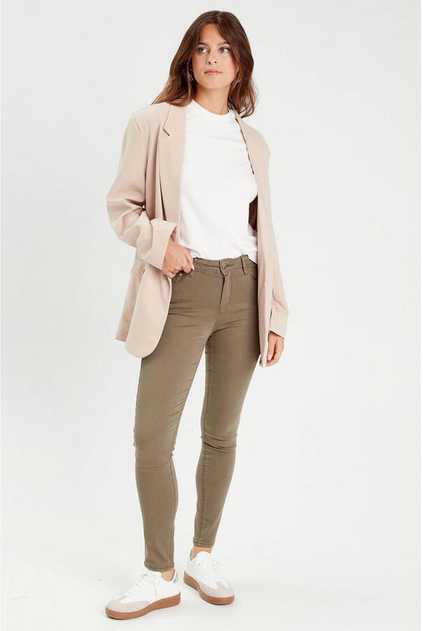 Cache slim fit jeans kakigroen