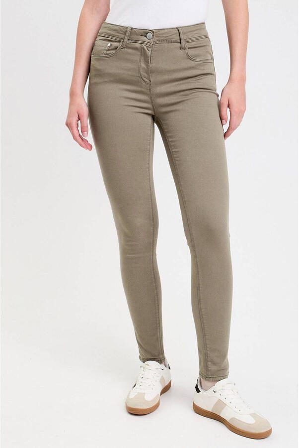 Cache slim fit jeans kakigroen - Foto 3