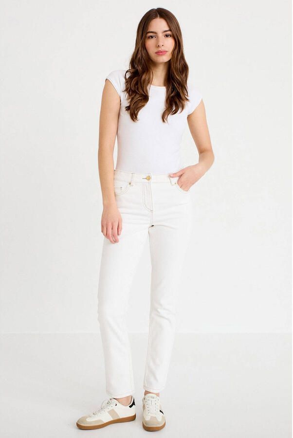 Cache slim fit jeans wit - Foto 3