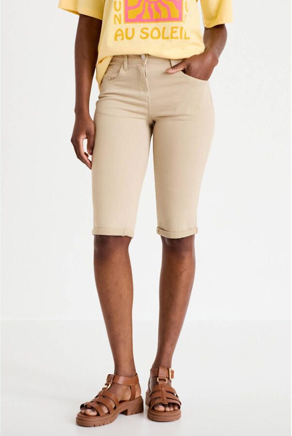 Cache slim short beige