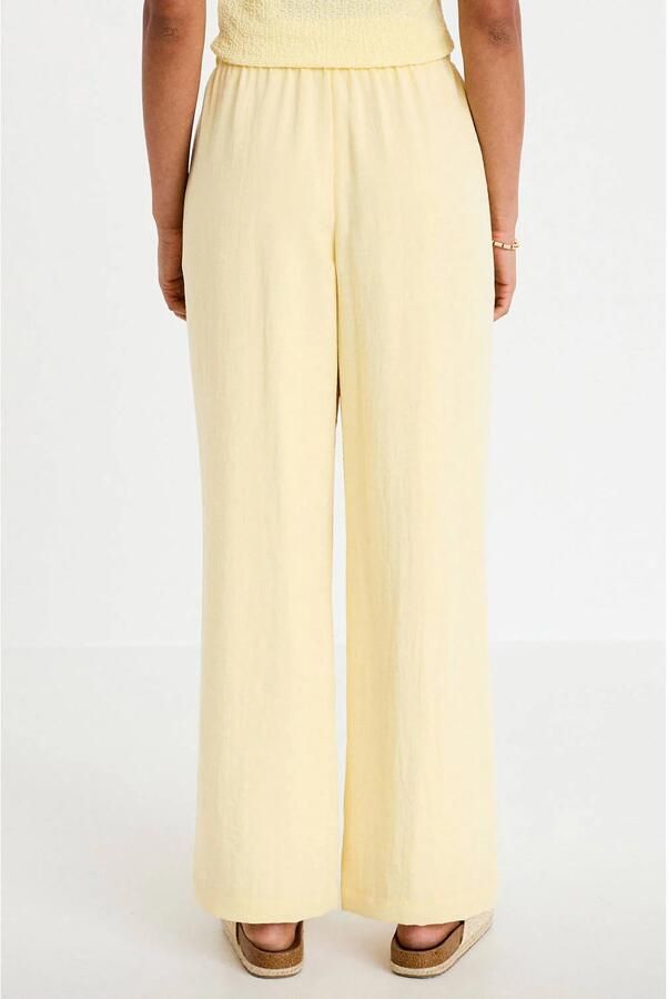Cache straight leg casual broek lichtgeel - Foto 2