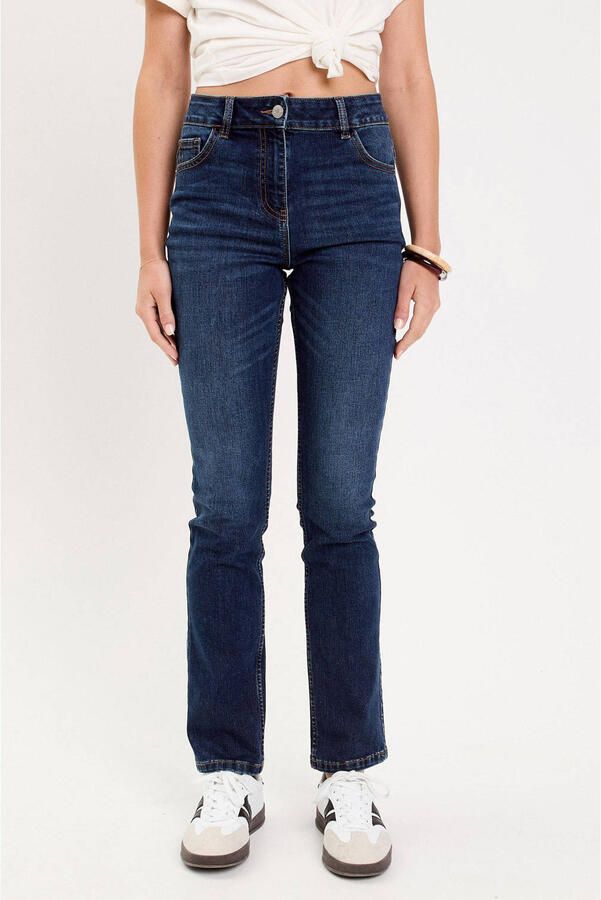 Cache straight leg jeans dark blue denim