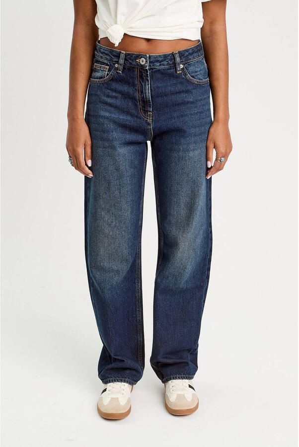 Cache straight leg jeans dark blue denim
