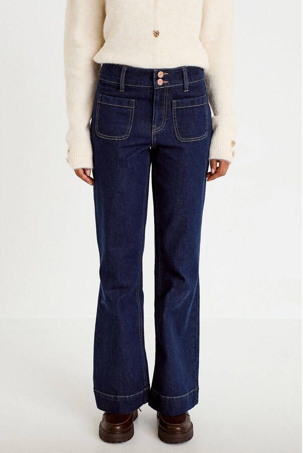 Cache straight leg jeans donkerblauw