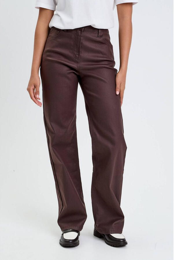 Cache straight leg jeans donkerbruin