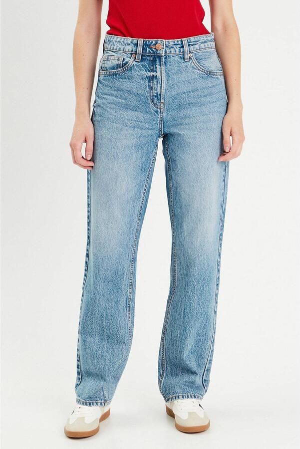 Cache straight leg jeans medium blue