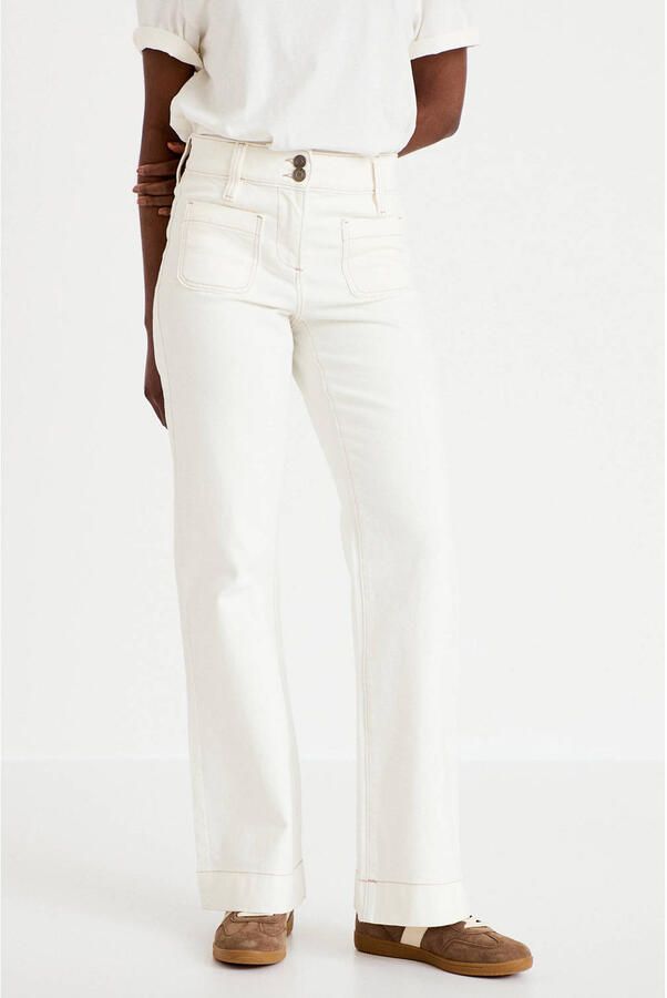 Cache straight leg jeans wit - Foto 3