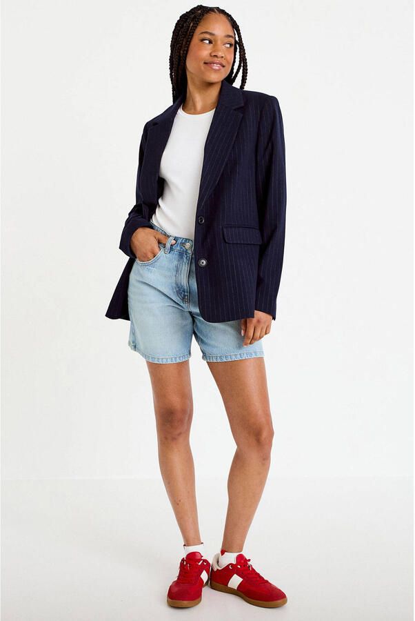 Cache straight regular waist short light blue denim - Foto 2
