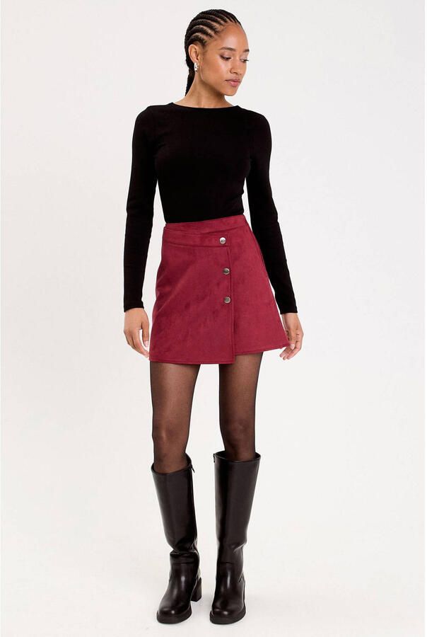 Cache suede skort donkerrood - Foto 2