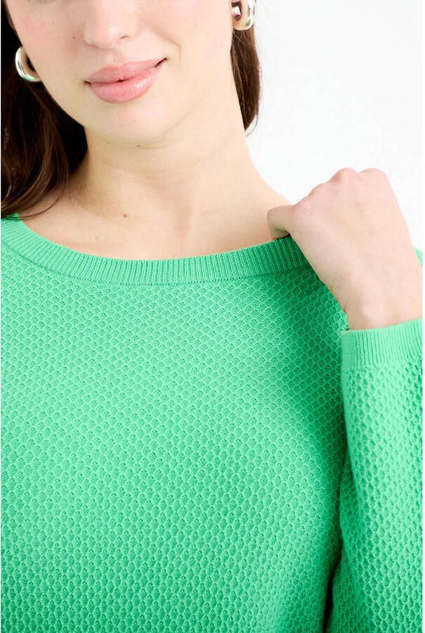 Cache sweater groen gebreid - Foto 2