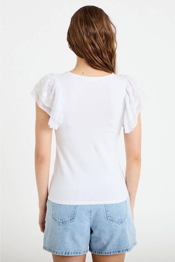 Cache T-shirt ecru - Foto 3