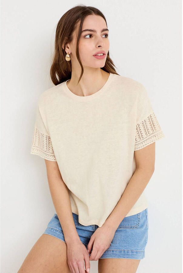 Cache T-shirt ecru