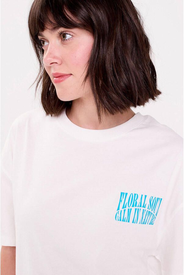 Cache T-shirt met backprint ecru - Foto 2