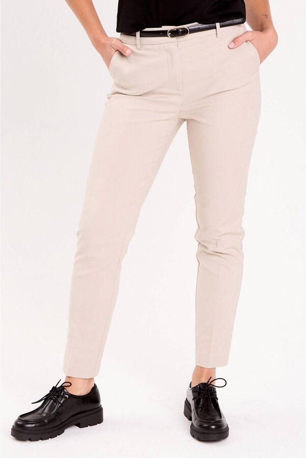 Cache tapered cropped broek beige
