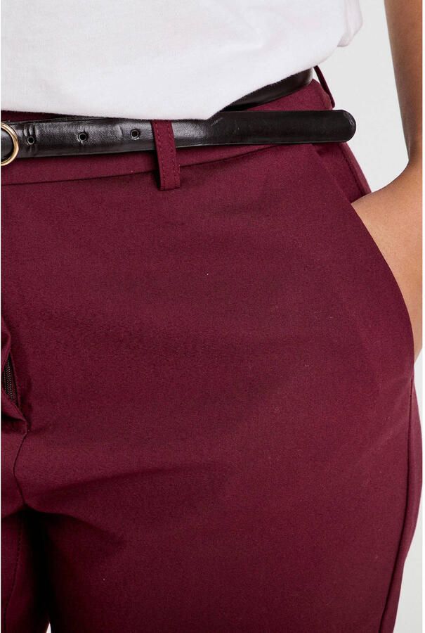 Cache tapered high waist pantalon donkerrood - Foto 2