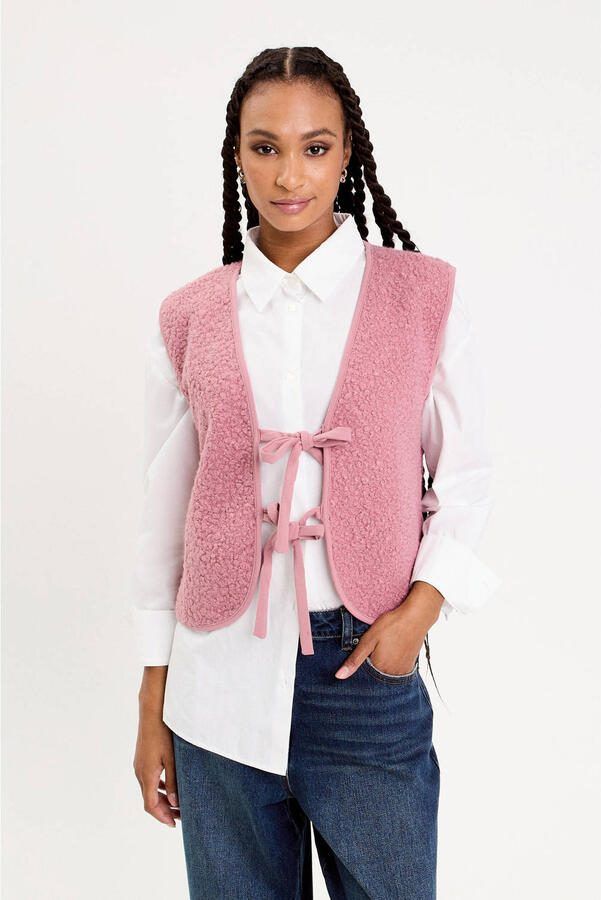 Cache teddy gilet oudroze - Foto 2