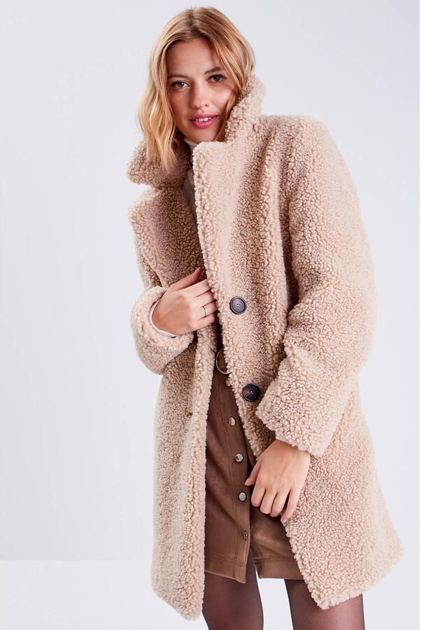 Cache teddy jas beige