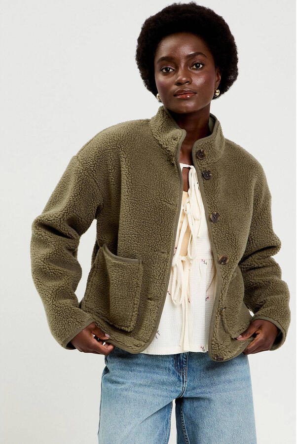 Cache teddy jas groen - Foto 3