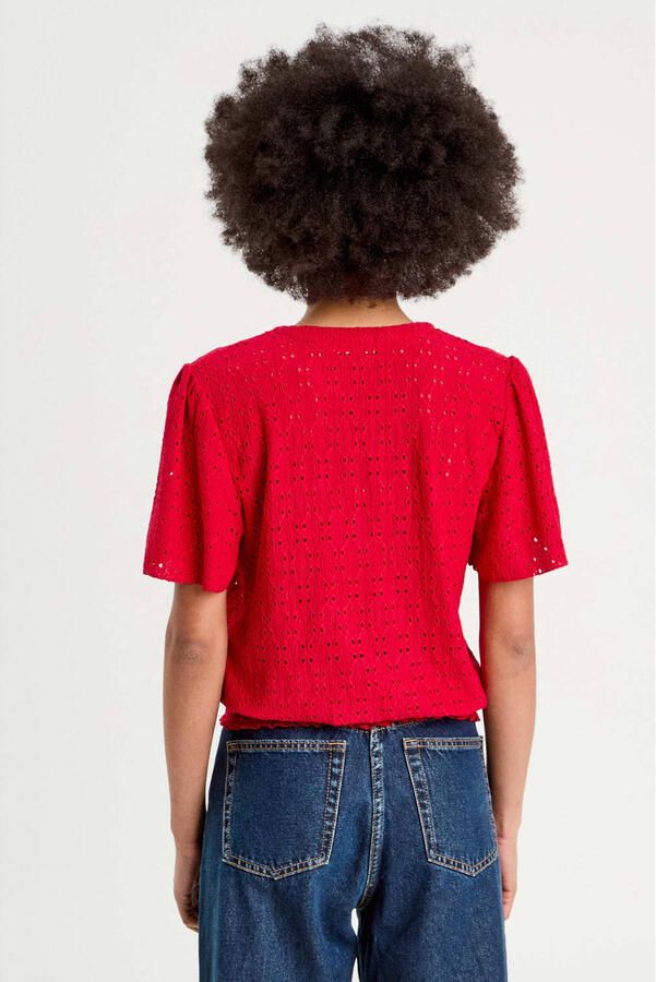 Cache top broderie rood - Foto 3