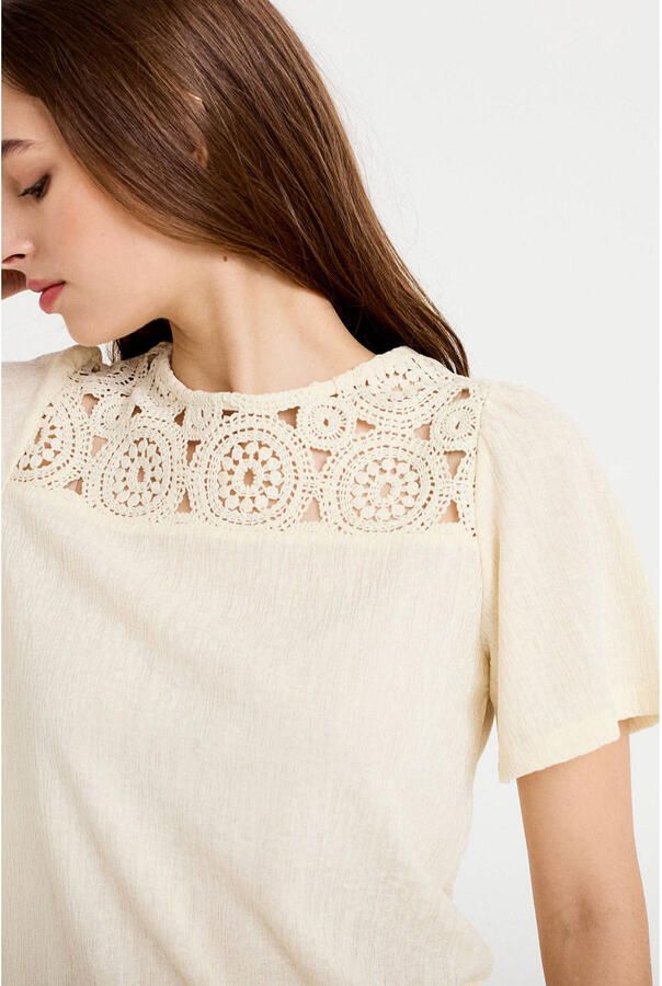 Cache top crochet beige - Foto 3