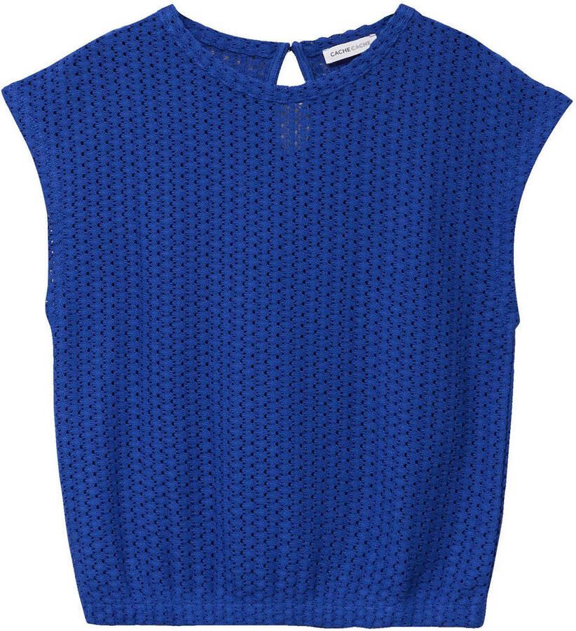 Cache top met textuur blauw - Foto 2