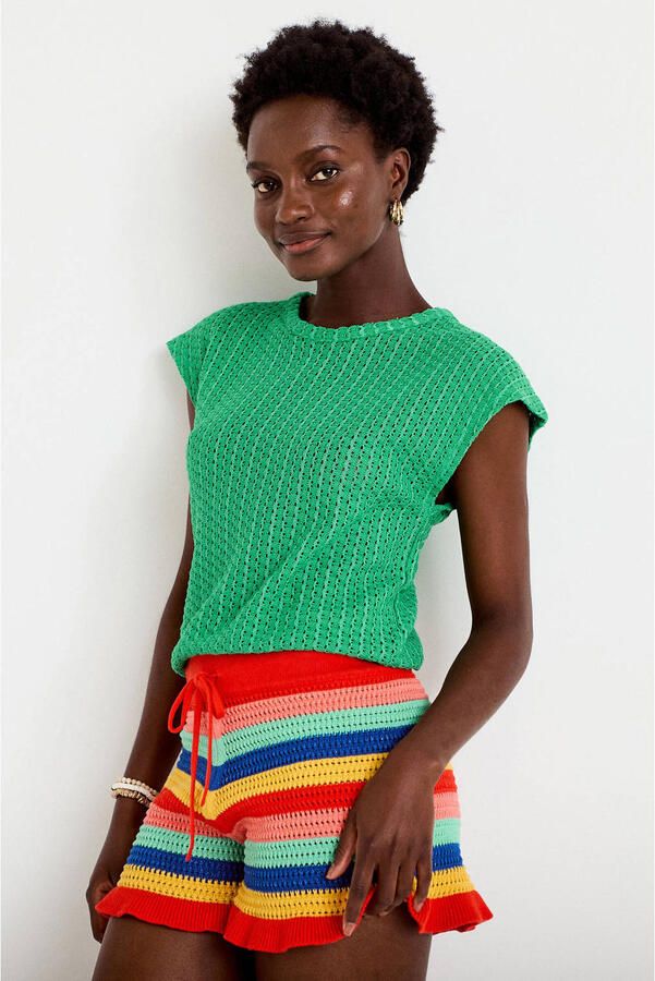 Cache top met textuur groen
