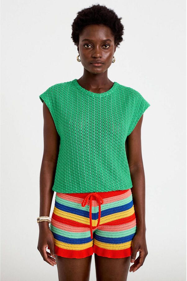 Cache top met textuur groen - Foto 3
