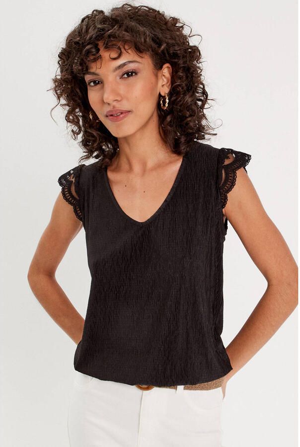 Cache top zwart