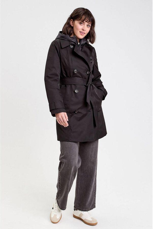 Cache trenchcoat zwart - Foto 3