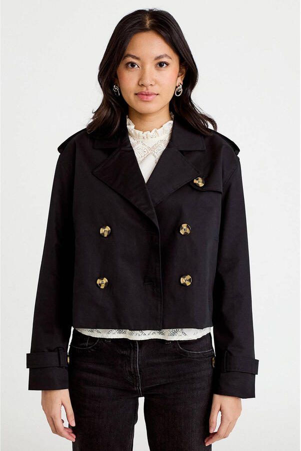 Cache trenchcoat zwart - Foto 3
