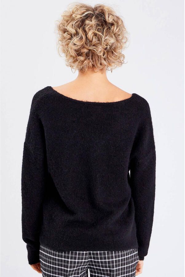 Cache trui met wol zwart - Foto 2