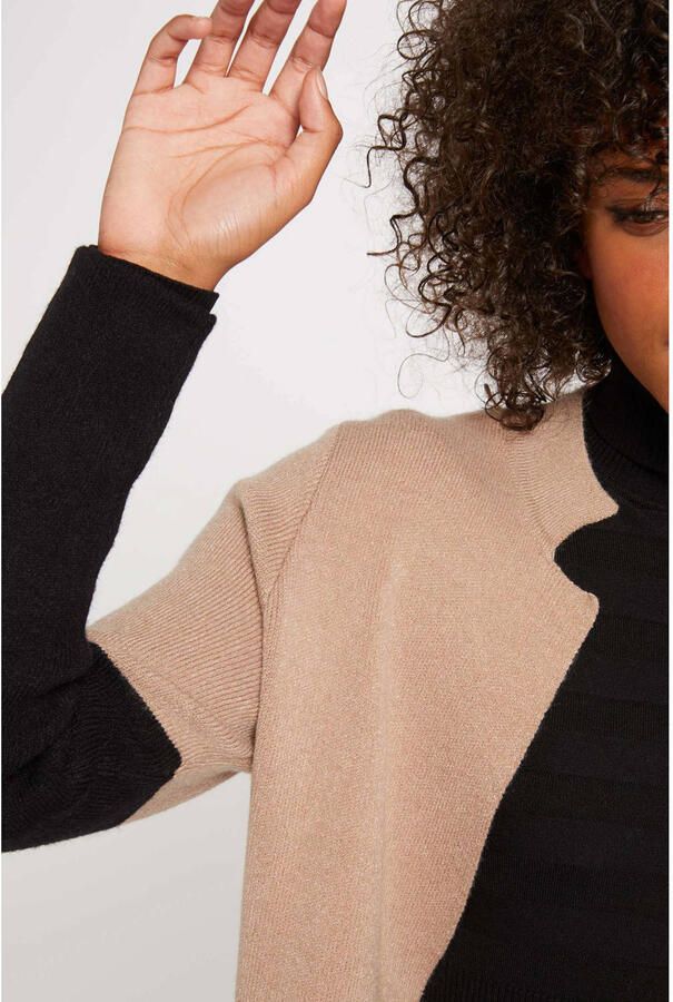 Cache vest beige zwart