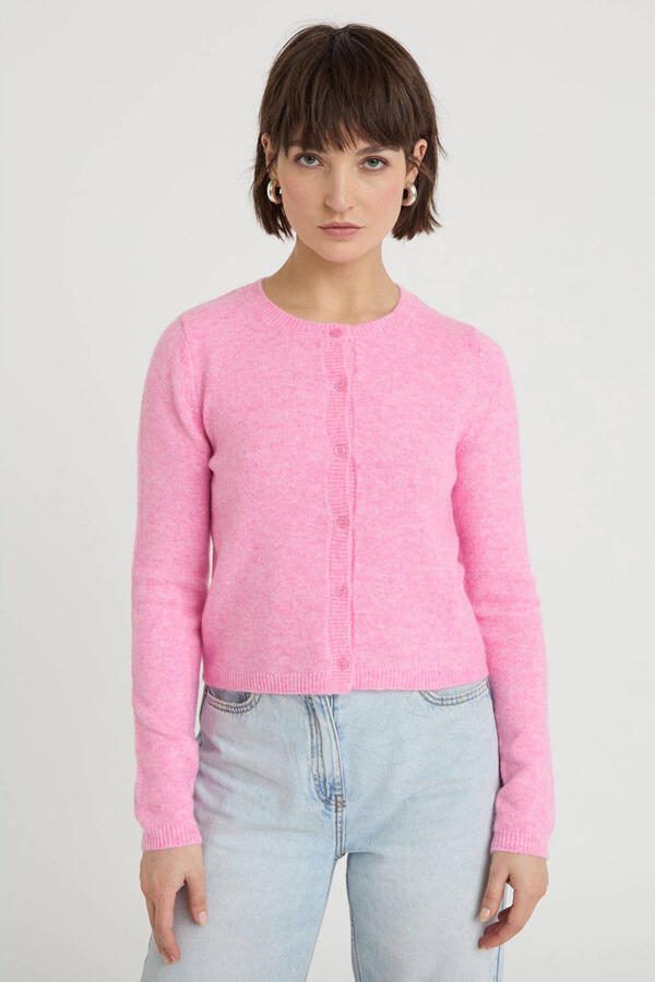 Cache vest met wol gebreid