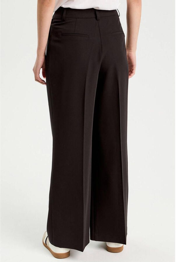 Cache wide leg high waist pantalon zwart - Foto 2