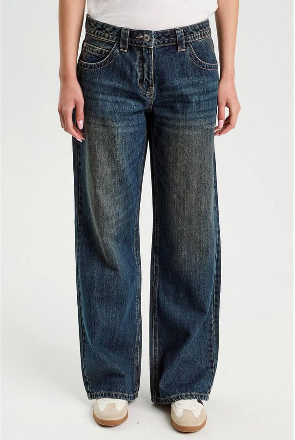 Cache wide leg jeans dark blue denim