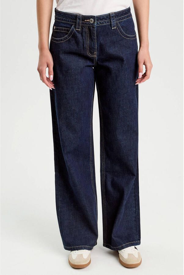 Cache wide leg jeans donkerblauw