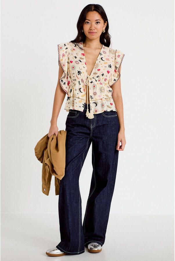 Cache wide leg jeans donkerblauw - Foto 2
