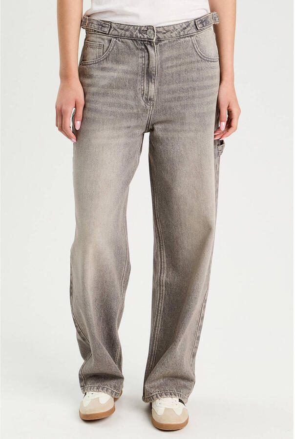 Cache wide leg jeans grey denim