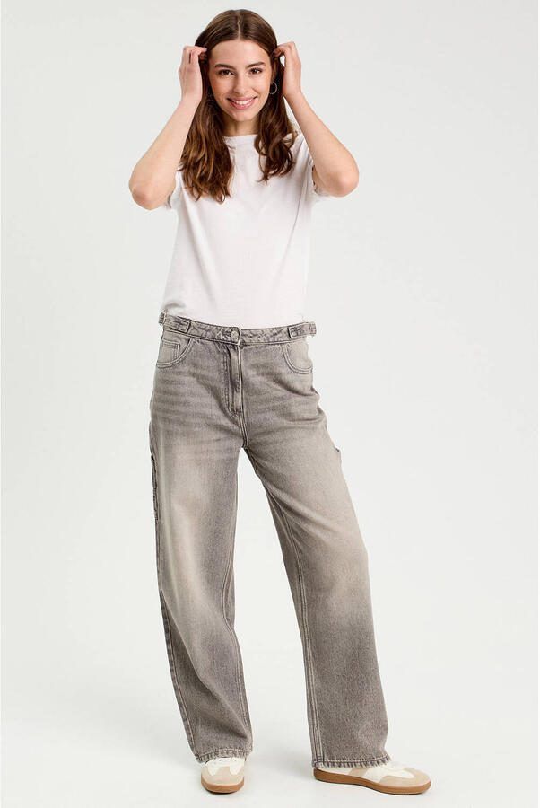 Cache wide leg jeans grey denim - Foto 3
