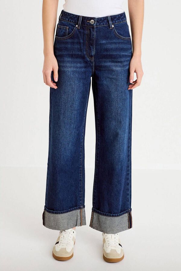 Cache wide leg jeans