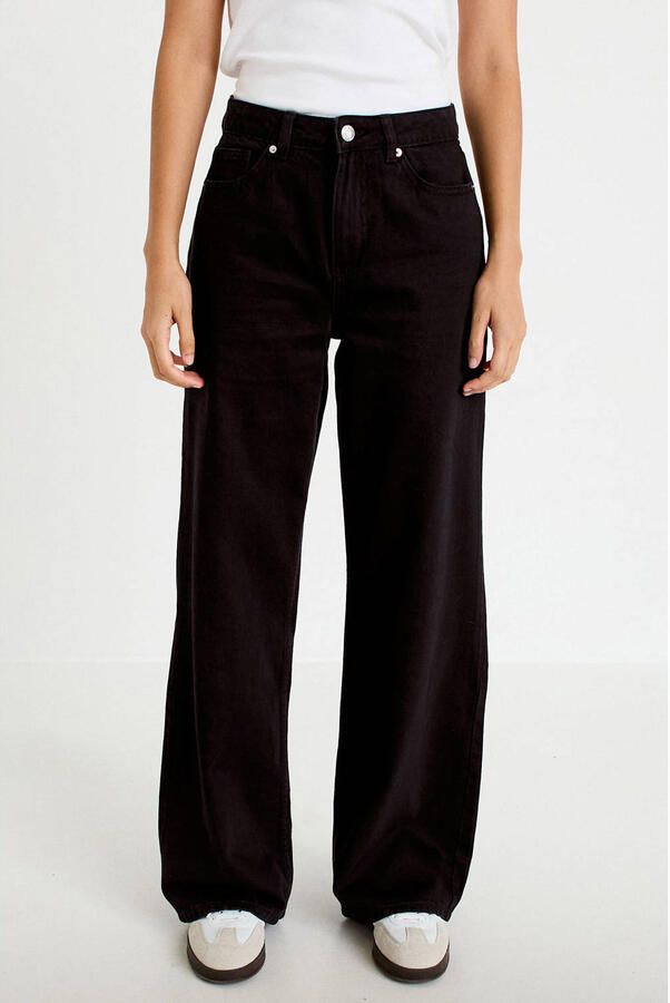Cache wide leg jeans zwart