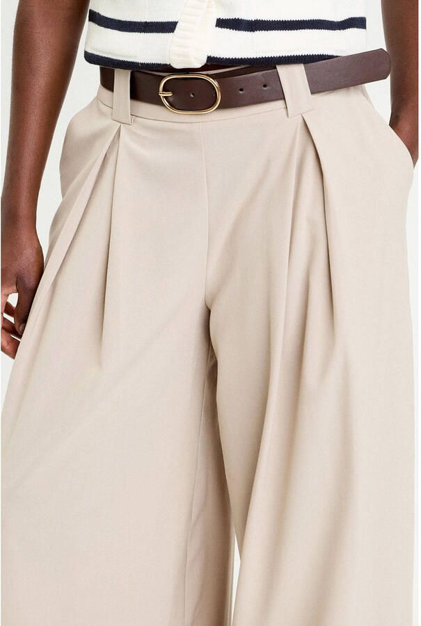 Cache wide leg regular waist broek zand - Foto 2