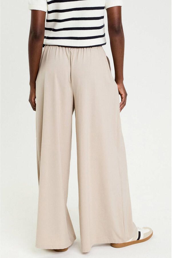 Cache wide leg regular waist broek zand - Foto 3
