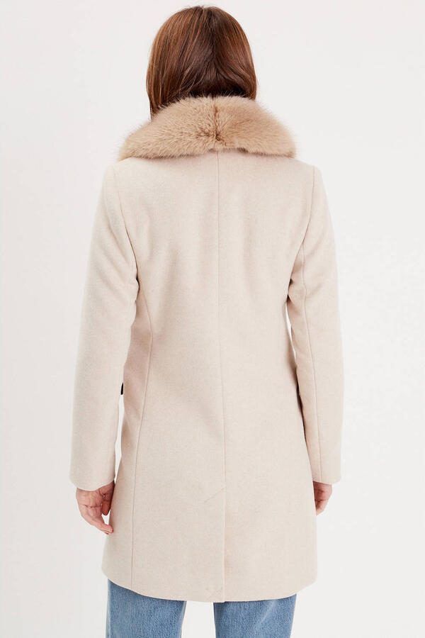 Cache wollen manteljas beige - Foto 3