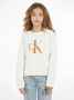 Calvin Klein sweater met logo ivoor Wit Logo 116 - Thumbnail 1