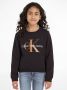 Calvin Klein sweater met logo zwart Logo 140 | Sweater van - Thumbnail 1