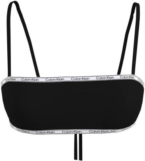Calvin Klein niet-voorgevormde bandeau bikinitop zwart