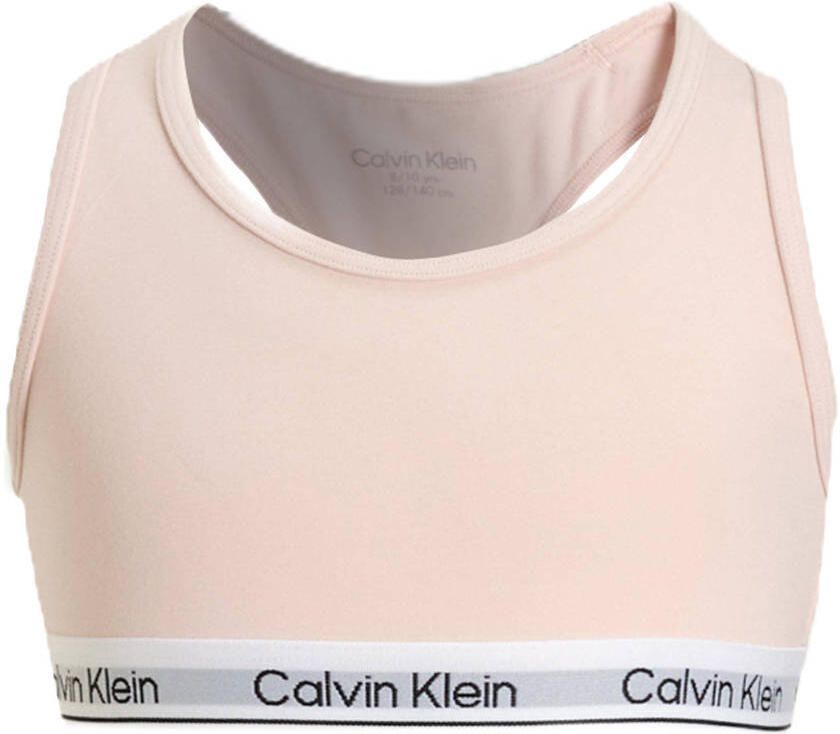 Calvin Klein Bh top zalmroze grijs - Foto 3