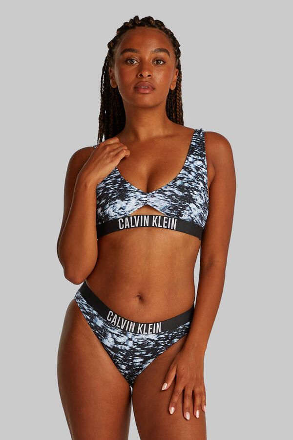 Calvin Klein bikinibroekje donkergrijs wit